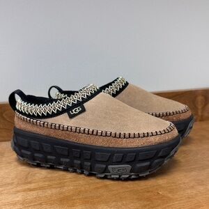 UGG Tan and Black Slip-On Platform Shoes - Like New